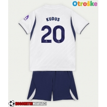 Otroške Nogometnih dresov Tottenham Hotspur Mohammed Kudus #20 Domači 2026-27 Kratki rokavi (+ hlače)